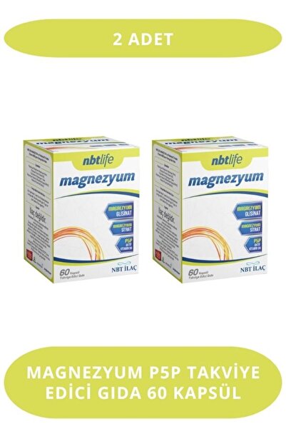 Nbt İlaç Magnezyum P5P Takviye Edici Gıda 60 Kapsül (2 Adet)