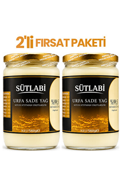 SÜTLABİ Sade Yağ (Ghee) 580 Gr İkili Paket | %99,5 Saf Koyun Sütü Yağı - Renk...