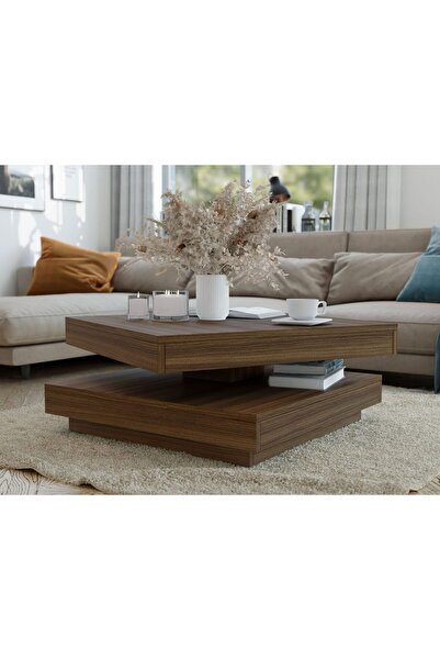 Sare trade Modern Kare Orta Sehpa Salon Oturma Odası Sehpası 70x70 cm