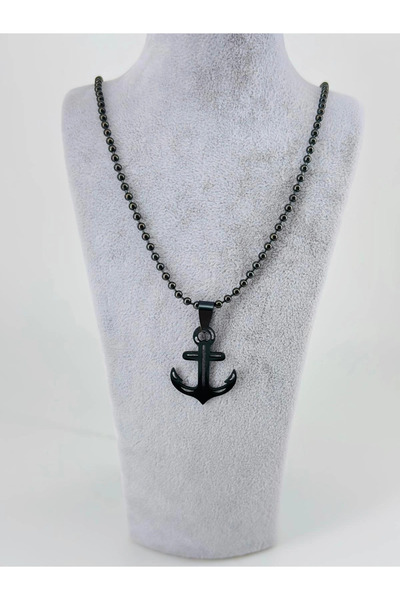 Inure Jewelry قلادة رجالية من الفولاذ على شكل مرساة - Ekl0090