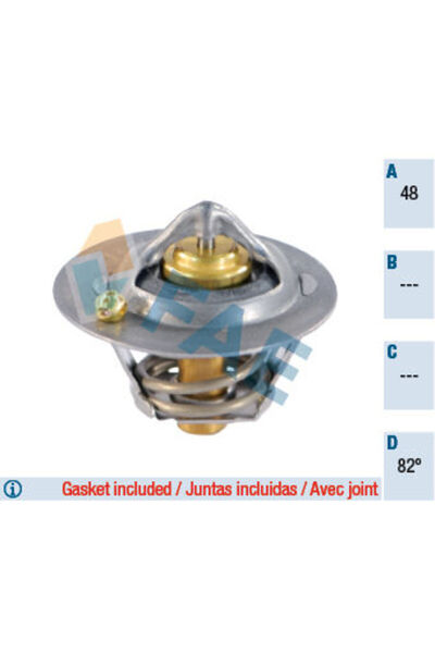 TERMOSTAT 82 C TEK FORD FİESTA-FOCUS-MONDEO 95> 1.25-1.4-1.6 BENZİNLİ