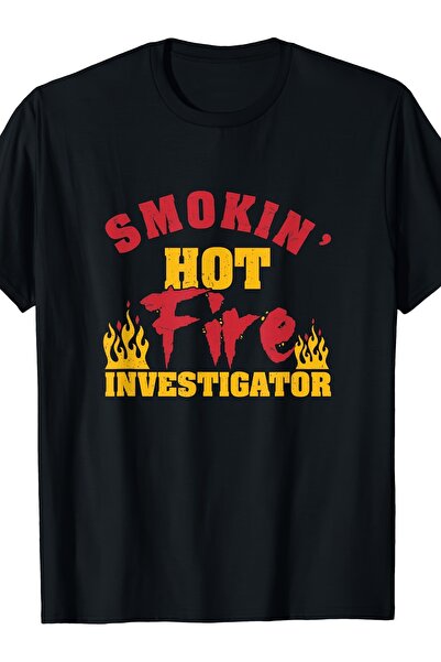 BASEPULSE تي شيرت رجالي بتصميم Cool Fire Arson Investigator، هدية مضحكة للمهن...