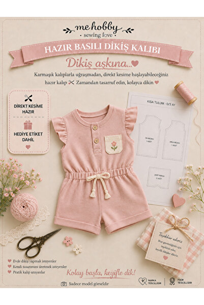 MELISA KIZ SORT TULUM KIZ BEBEK GİYSİ KALIBI