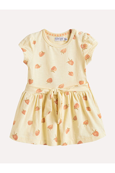 Victor and Jane By Styli Girls Strawberry Print Dress