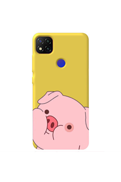 Other Xiaomi Redmi 9c Piggy 2 Yellow Colored Silicone TPU Θήκη