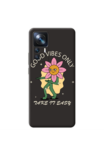 Other Xiaomi Mi 12T Good Vibes Only Black Colored Silicone TPU Θήκη