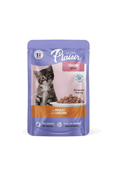 Plaisir Hrană umedă pentru pisoi, cu pui, 100g