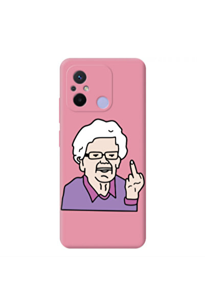 Other Xiaomi Redmi 12C Crazy Granny Pink Colored Silicone TPU Θήκη