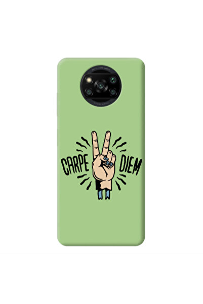 Other Xiaomi Poco X3 /X3 Pro Carpe Two Diem Light Green Colored Silicone TPU ...