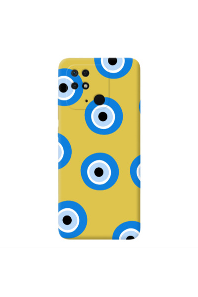 Other Xiaomi Redmi 10C Evil eyes beads Yellow Colored Silicone TPU Θήκη