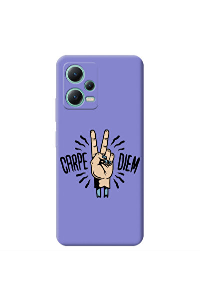 Other Xiaomi Redmi Note 12 Pro 5G Carpe Two Diem Purple Colored Silicone TPU ...