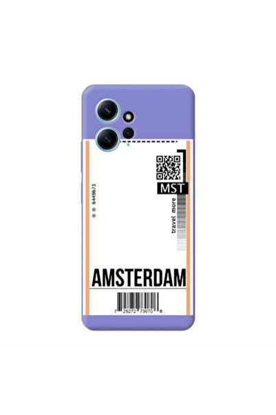 Other Xiaomi Redmi Note 12 4G Amsterdam Travel More Purple Colored Silicone T...