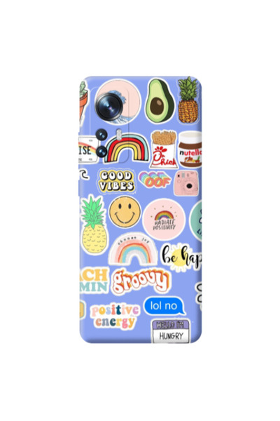 Other Xiaomi Mi 12 Good vibes Light Purple Colored Silicone TPU Θήκη