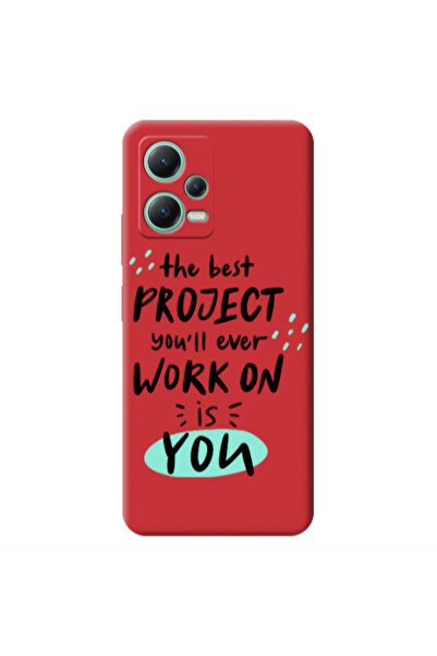 Other Xiaomi Redmi Note 12 Pro 5G The Best Project Red Colored Silicone TPU Θήκη