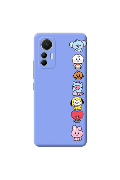 Other Xiaomi Mi 12 Lite Lovely animals Light Purple Colored Silicone TPU Θήκη