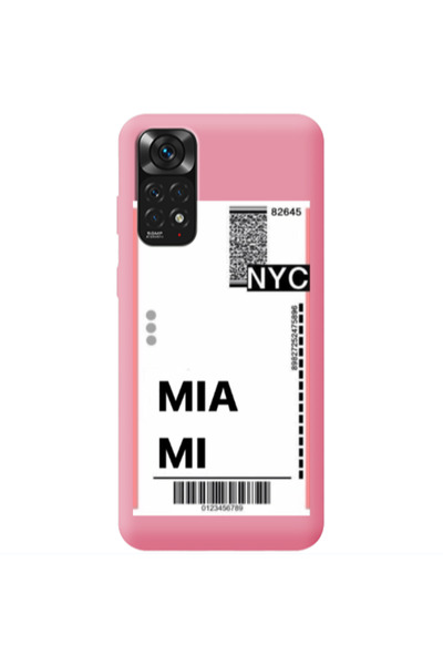 Other Xiaomi Redmi Note 11 4G Miami NYC Pink Colored Silicone TPU Θήκη