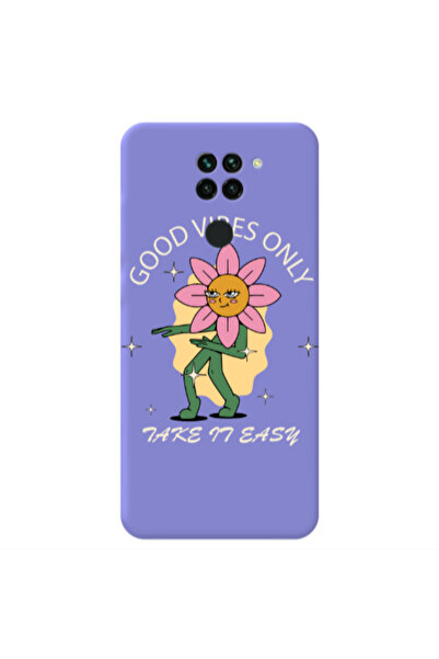 Other Xiaomi Redmi Note 9 Good Vibes Only Purple Colored Silicone TPU Θήκη