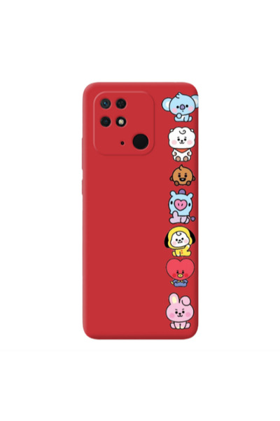 Other Xiaomi Redmi 10C Lovely animals Red Colored Silicone TPU Θήκη