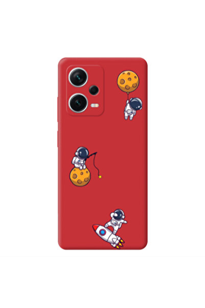 Other Xiaomi Poco X5 Cute astronauts Red Colored Silicone TPU Θήκη