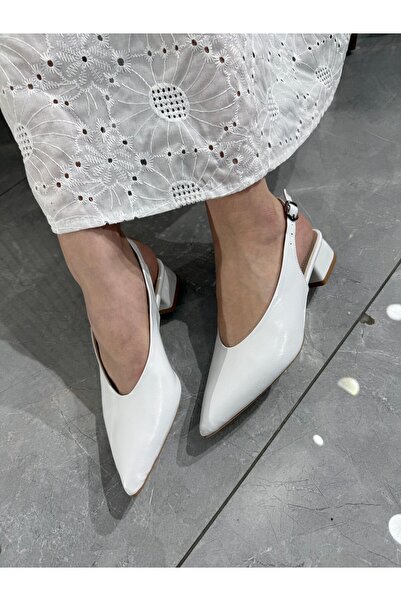 DERİ KABUSU Open Back Heeled Shoes
