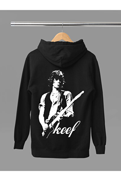 MAGORS سترة روك قطنية مطبوعة من KEITH RICHARDS بأكمام طويلة وثلاث خيوط وقلنسوة