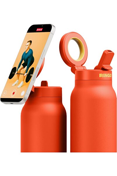 Ringo PRO Water Bottle with Sip Straw Lid | Stainless Steel Hydration Bottle ...