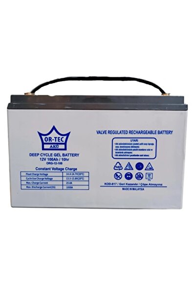 ORTEC 12V 100AH SOLAR SİSTEM JEL AKÜ