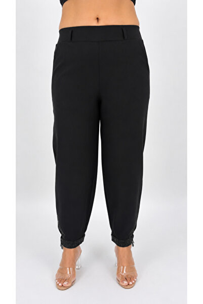 ZANESSİ FASHION Plus Size Knitted Lycra Women's Trousers