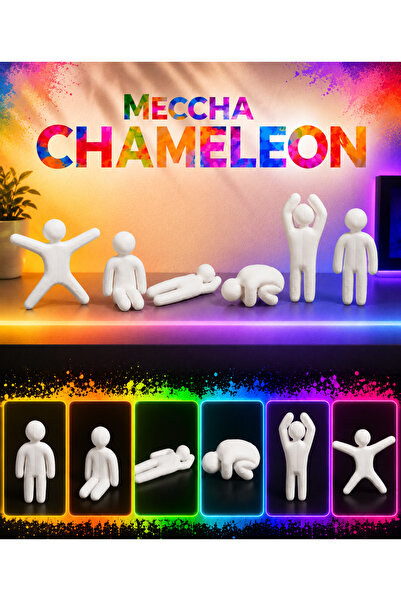 Root Made Meccha Chameleon Boyanabilir Saklambaç Mini Oyun Figürü Seti ( 6 Figür )