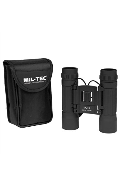 Mil-Tec Binoclu Tactic Pliabil 10x25mm Negru