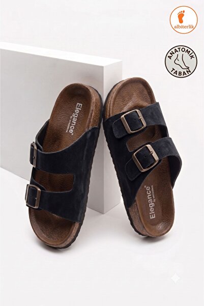 AlbiShoes Women's Double Buckle Anatomical Comfortable Sole Slippers Double S...