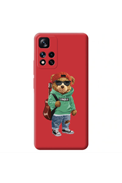 Other Xiaomi Redmi Note 11 Pro 5G Summer Tedy Red Colored Silicone TPU Θήκη