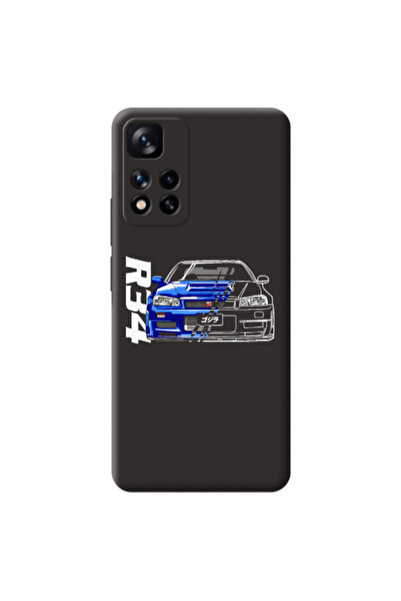 Other Xiaomi Redmi Note 11 Pro 5G Blue R34 Black Colored Silicone TPU Θήκη