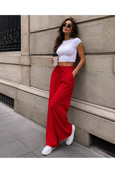 Noa&Noa Women's Lined Wide Leg Trousers