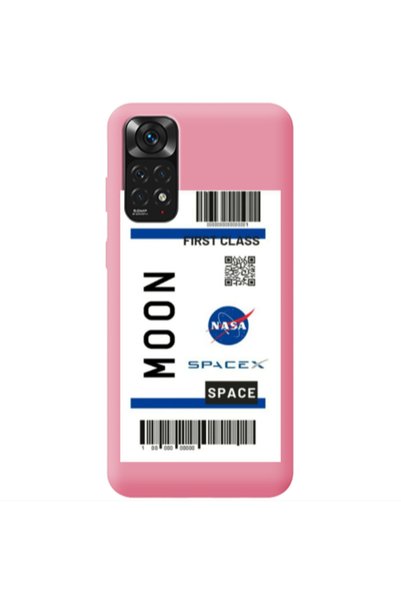 Other Xiaomi Redmi Note 11 4G Moon spacex Pink Colored Silicone TPU Θήκη