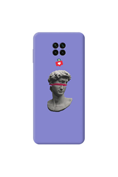 Other Xiaomi Redmi Note 9 Pro Half statue Purple Colored Silicone TPU Θήκη