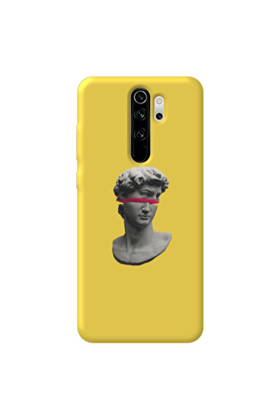 Other Xiaomi Redmi Note 8 Pro Half statue Yellow Colored Silicone TPU Θήκη