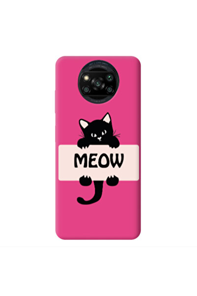 Other Xiaomi Poco X3 /X3 Pro Meow Fuchsia Colored Silicone TPU Θήκη