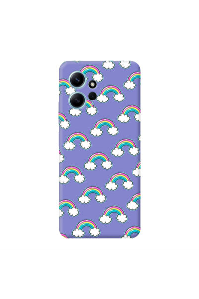 Other Xiaomi Redmi Note 12 4G Cute rainbows Purple Colored Silicone TPU Θήκη