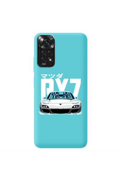 Other Xiaomi Redmi Note 11 4G Car Rx7 Turquoise Colored Silicone TPU Θήκη