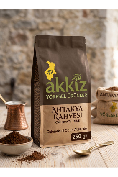HATAY AKKIZ YÖRESEL HATAY AKKIZ Antakya Koyu Kavrulmuş türk Kahvesi 250 Gr