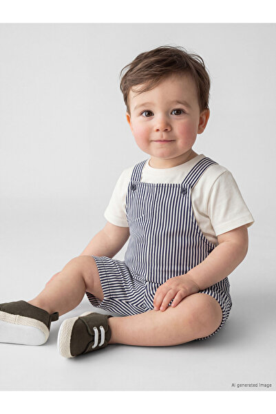 LC Waikiki Baby Boy Salopet and T-Shirt