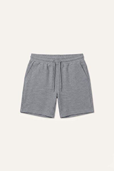 DeFacto Regular Fit Elastic Tie Waist Straight Leg Black Shorts I4858Ax26Sm