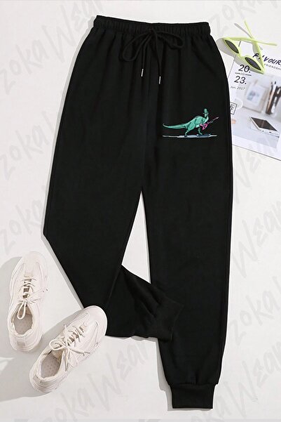 ZOKAWEAR Unisex Denver, the Last Dinosaur Printed Sweatpants