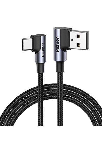 Ugreen Cablu USB-C la USB-A unghiular, 3A, 3 m, negru