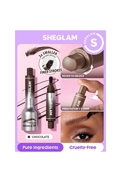 SHEGLAM Brow-Fection Brush Dip Kaş Maskarası 08 Chocolate