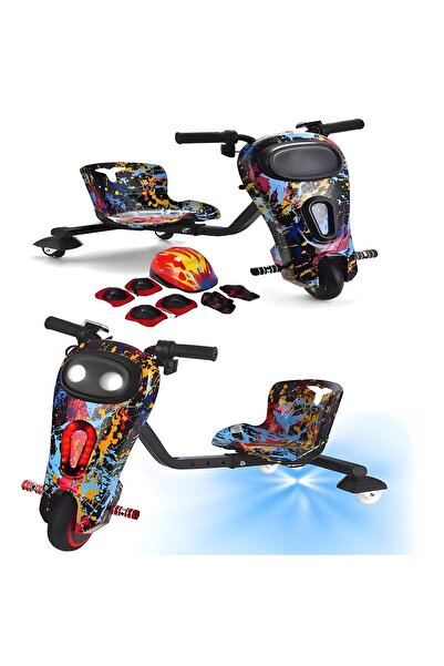 Fitness World 80kg Load-Bearing Electric Drift Scooter with Music and Light, ...