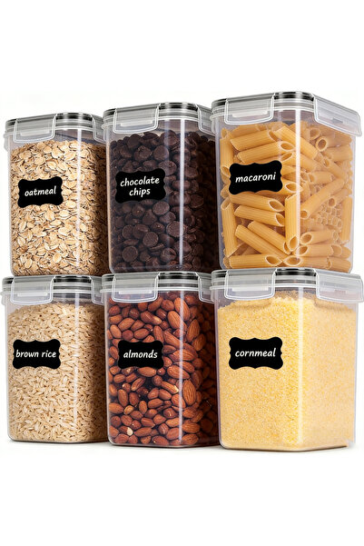 choice2 JB0009-1 2/6/12 Pcs 1.6L BPA-Free Plastic Airtight Food Storage Conta...