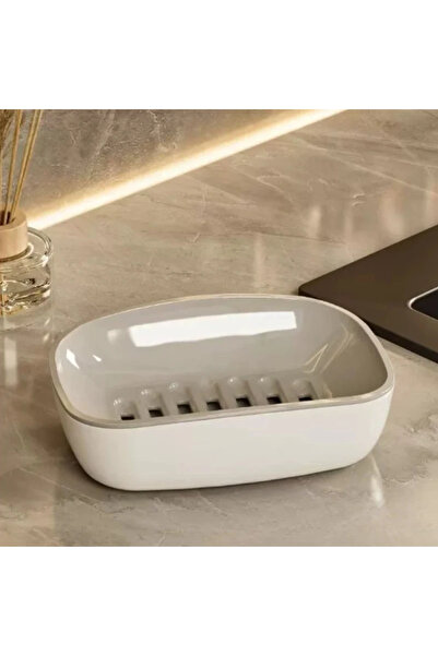 Choice1 ivory white 1pc Double Layer Drain Soap Box Easy Clean Keep Soap Dry ...