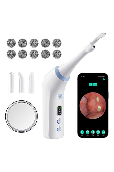 Choice WHITE Visible Electric Tonsil Stone Remover Tool Visible Tonsil Stone ...